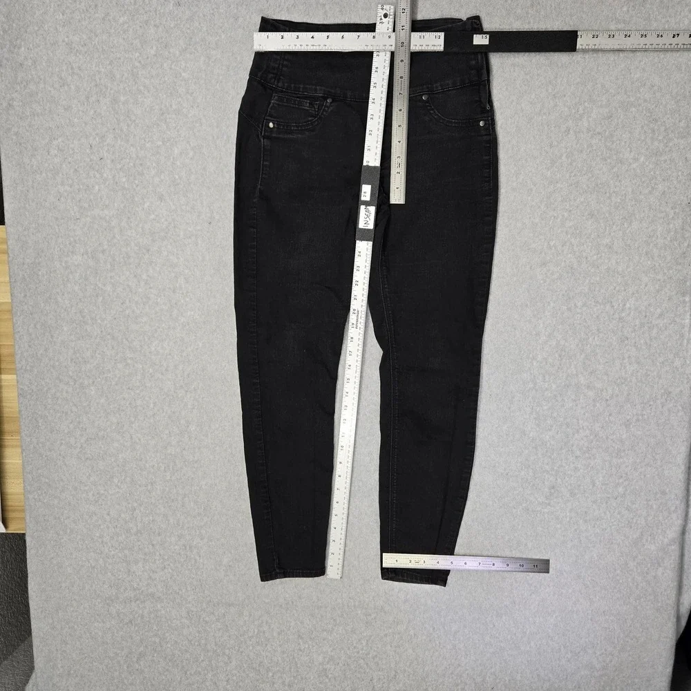 Spanx‎ Women Jeans M Black Denim Pants High Rise Skinny Slim 28